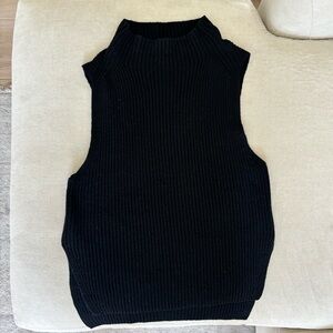 Trouvé Black Sleeveless Knit Mock Neck Sweater Vest